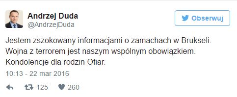 kondolencje prezydent Duda