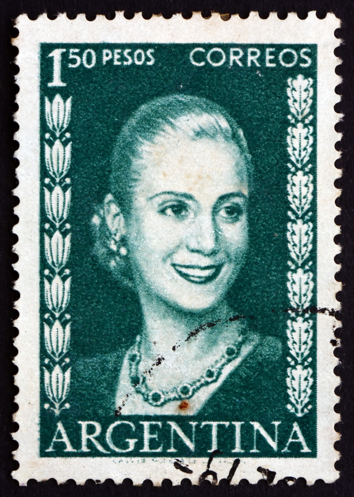 Eva Peron, Evita, znaczek pocztowy z 1952 r | fot.: Fotolia