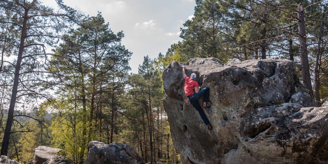 Fontainebleau bouldering