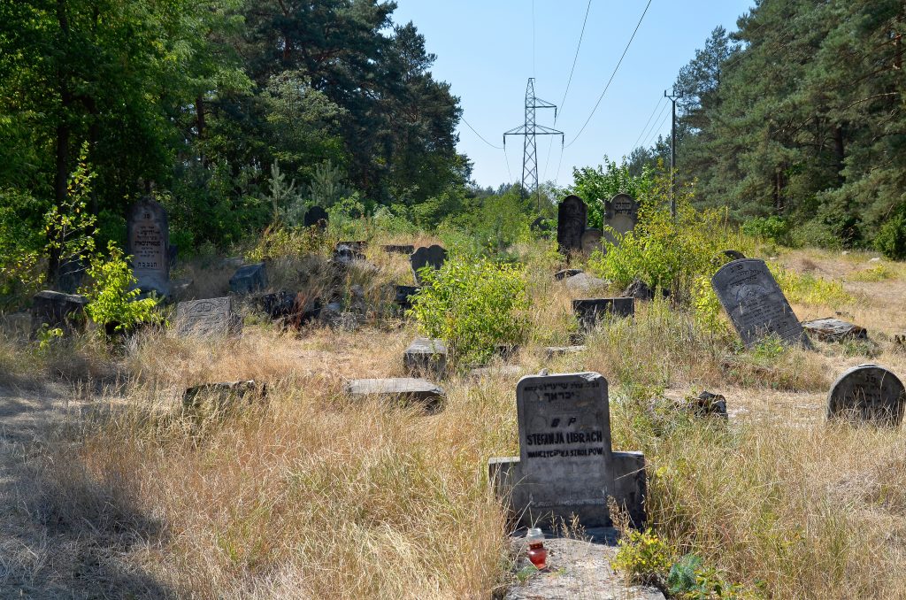 Zdewastowany cmentarz żydowski w Otwocku