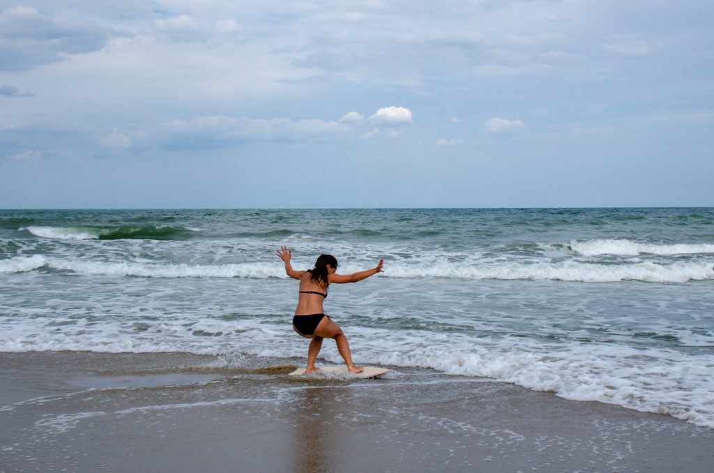 skimboard dziewczyna