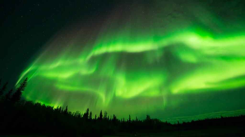  Yellowknife,Kanada zorza