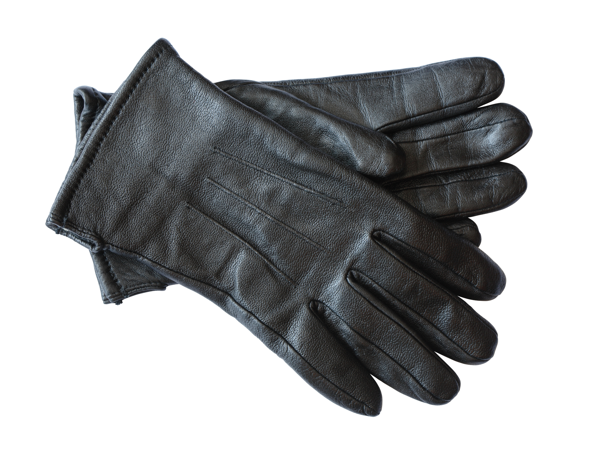 Czarne rękawiczki skórzane