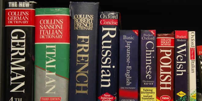 Słowniki na półce