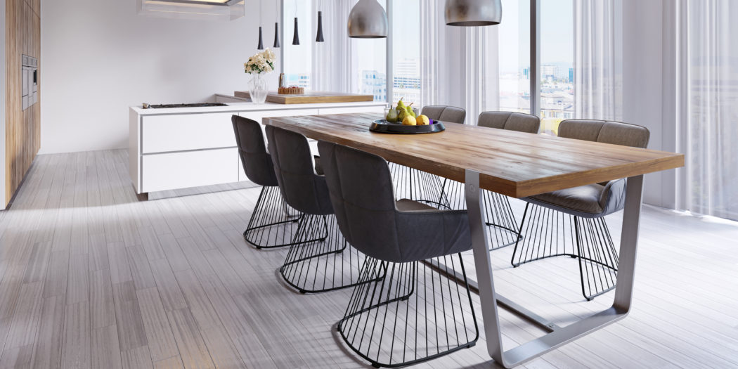nowoczesny stół w jadalni
