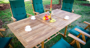 Eleganckie drewniane meble ogrodowe