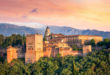 Alhambra o zachodzie słońca